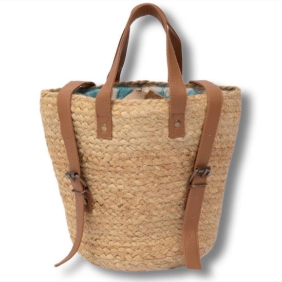 XIX Palms Beachly The Shore Break Jute Insulated Picnic Cooler Backpack NWT - Picture 5 of 11